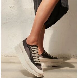 Pedro Garcia Orella Platform Sneakers Black Satin Size 10 US 40 EU Trainers